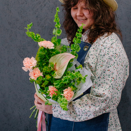 3. Необычный букет с антуриумом