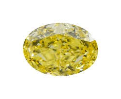 Лабораторно-выращенный бриллиант овал 7.62 х 5.35 х 3.45 мм FancyVIVID YELLOW/VS1 1.10 ct