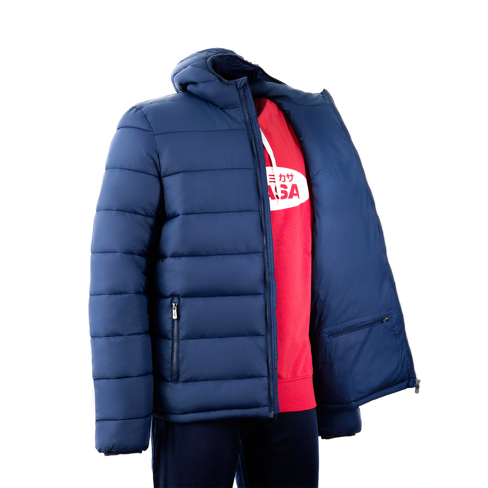 Куртка утепленная с капюшоном мужская MIKASA MT914-036-XL, р.XL, синий