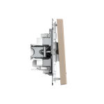 ARTGALLERY 1-клавишный ВЫКЛЮЧАТЕЛЬ с подсветкой, 10АХ, механизм, быстрозажим. клем., ПЕСОЧНЫЙ