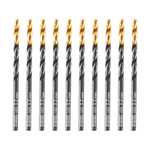 Сверло по металлу, 3,2 мм, HSS-Tin, Golden Tip, 10 шт. Denzel