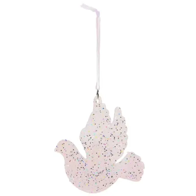 Подвеска «Голубка» 10 см, белый блеск