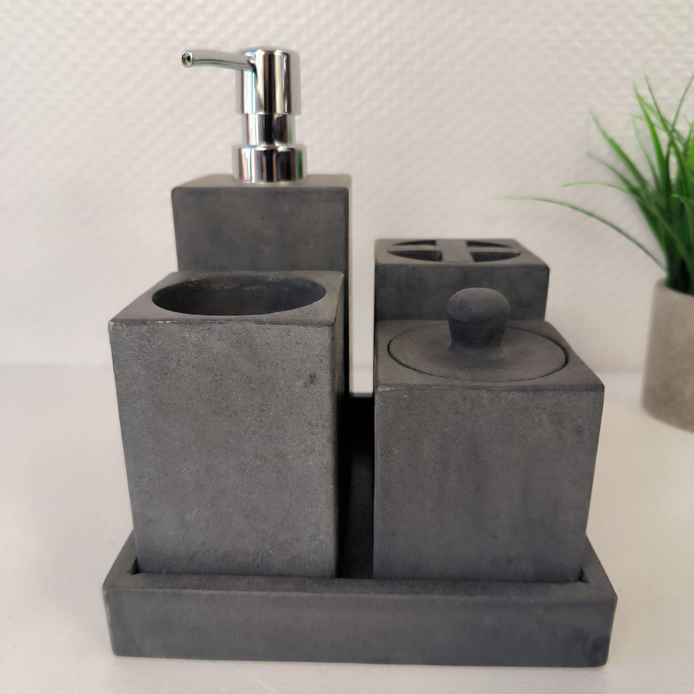 Набор из андезита 7 предм Bhatroom Set Grey NM-65309 (17см*17см) квадрат 0898