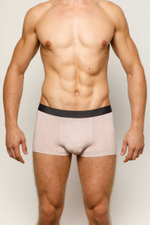 Классические боксеры из меланжевого полотна (Размер: XL) (Цвет: светло-серый)