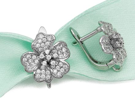 Швензы "Flowers-mini" 15мм, со стразами