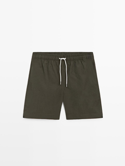 Massimo Dutti Однотонные плавки, хаки