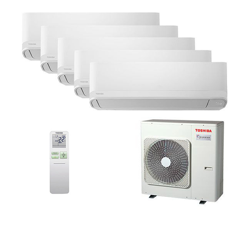 Мультисплит система на 5 комнат Toshiba RAS-B10CKVG-EE x 5 / RAS-5M34G3AVG-E