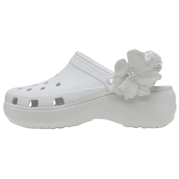 Crocs Classic Platform Bouquet Clog 'White'