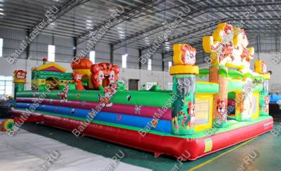 Коммерческий батут "Тигриная страна 2 с низкой горкой" 12*6*3 м