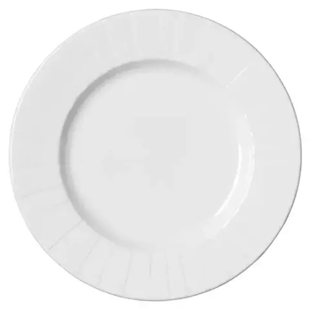 Тарелка «Алина» с широким бортом фарфор D=20,2см белый