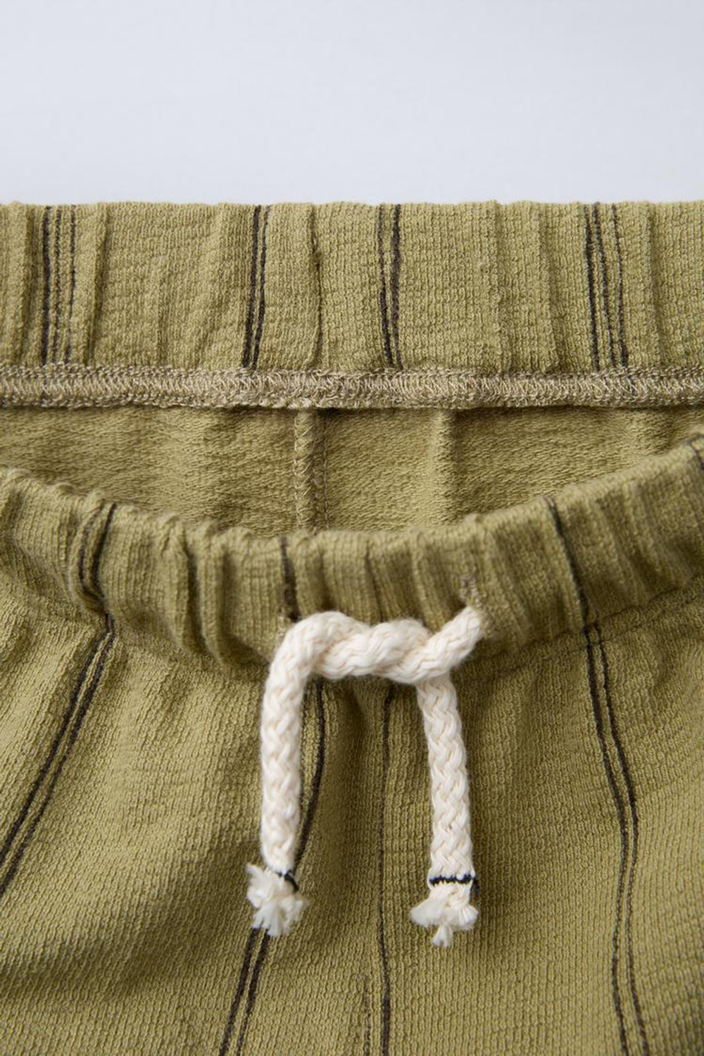 ZARA БРЮКИ В ПОЛОСКУ, ЗЕЛЕНЫЙ