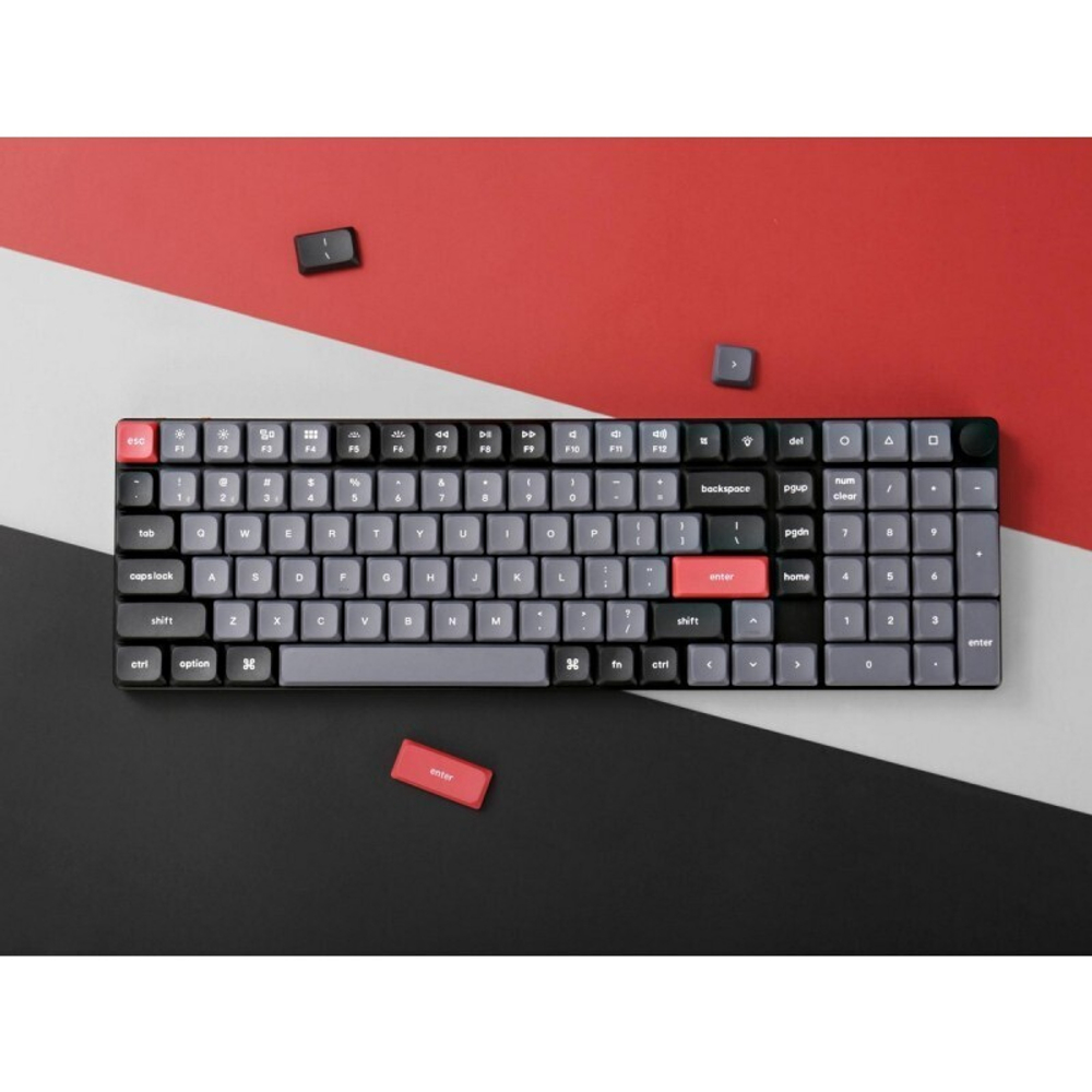 Беспроводная механическая клавиатура QMK Keychron K17 Pro, 103 клавиши, Knob, Hot-Swap, Gateron low profile Red Switch (K17P-H1)