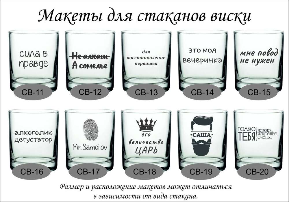 бокалы виски именные