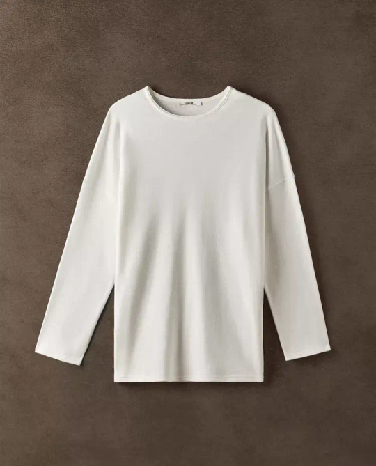 ZARA HOME ХЛОПКОВЫЙ ТОП, ЭКРЮ