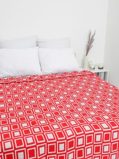 Одеяло байковое 1,5 спальное 140x200 с наполнителем ПАН, Всесезонное, Хлопок 50%, комплект 1 шт