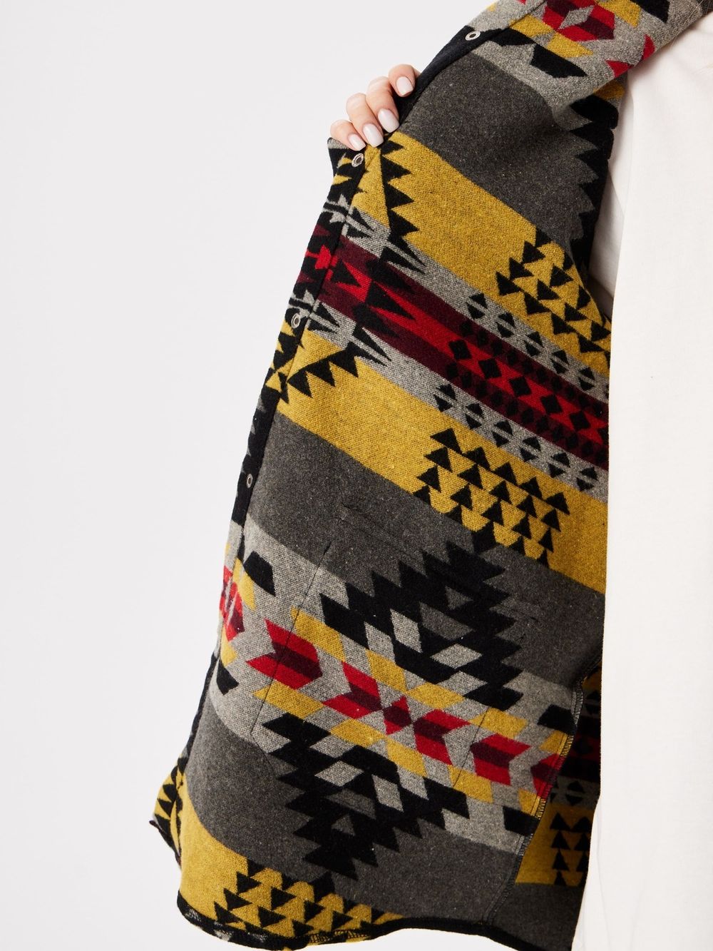 Рубашка Kefirmaykifer оверсайз Этно черная