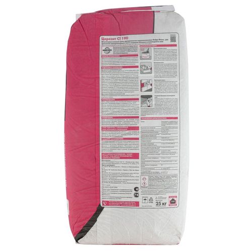 Штукатурно-клеевая смесь для минваты Церезит CT 190 25 кг