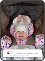 Шапка для девочек с ушками и снуд на осень