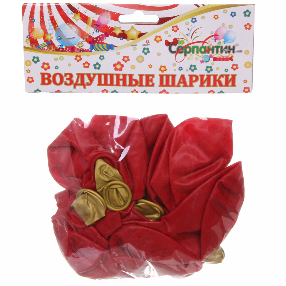 Воздушные шары «Фантазия» 10шт 12»/30см красный