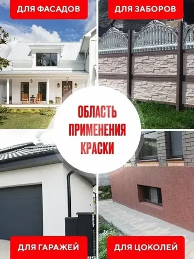 PROCTO Краска фасадная для наружных работ белая акриловая для стен 14 кг