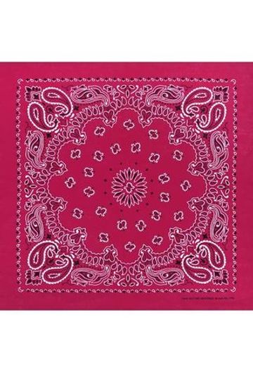 Бандана малиновая пейсли огурцы