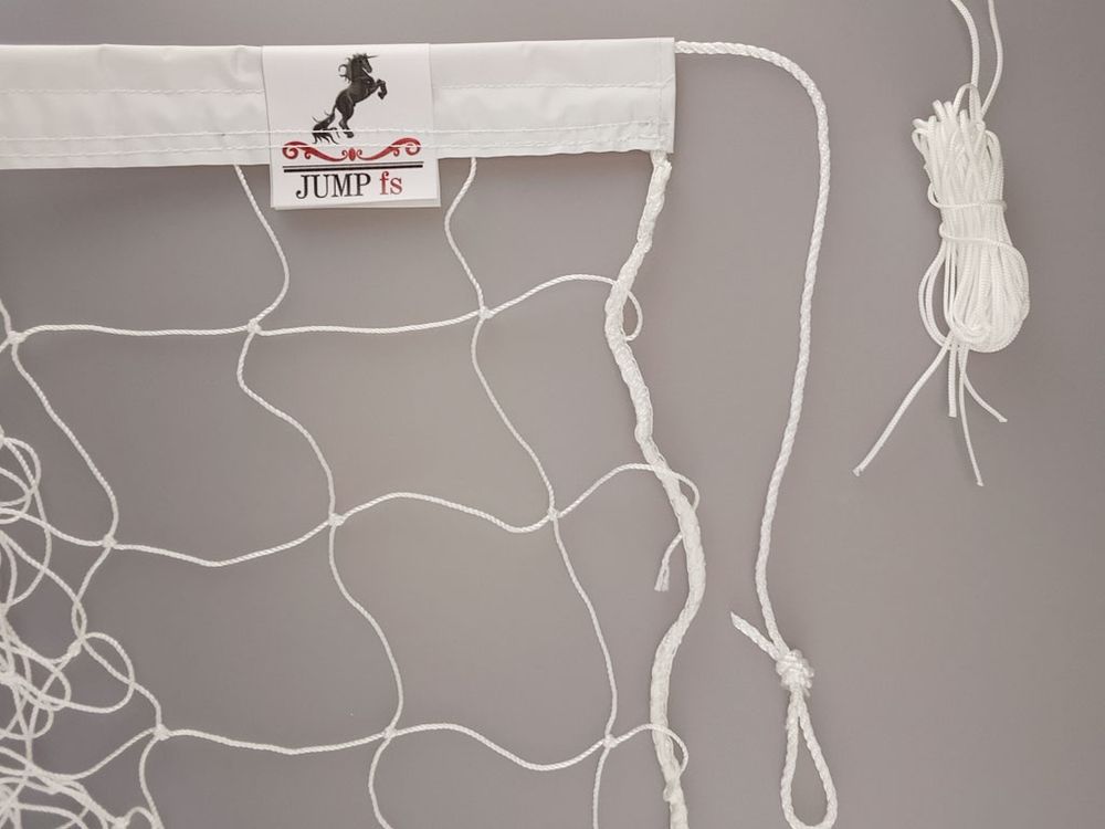 Сетка вол. "JUMP-fs" №2Э любит., бел., 9.5х1м, нить 2.0мм, верх Oxford(420) 5см, 3 стор. оверл., 4 п