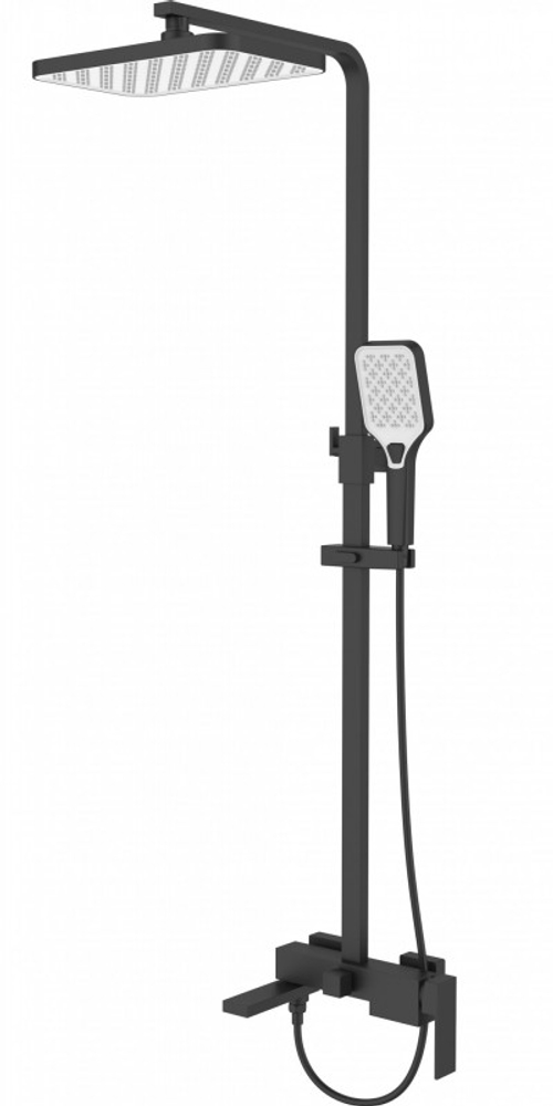 Система душевая Esbano ESDSBASC-DSMB 489x190x1670 Прямоугольная цвет черный матовый