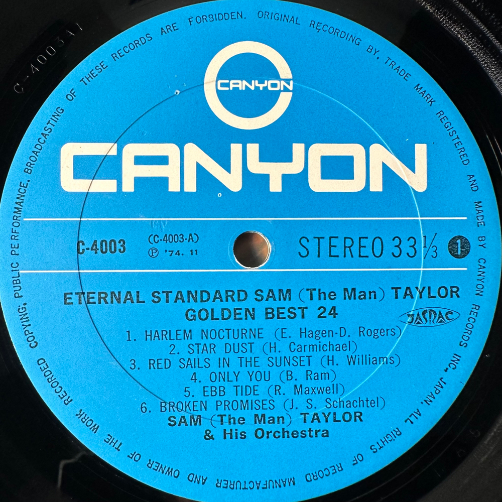 Sam "The Man" Taylor – Eternal Standard (Япония 1974г.)