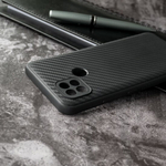 Чехол ТПУ карбон для Realme C21, 011068 Черный