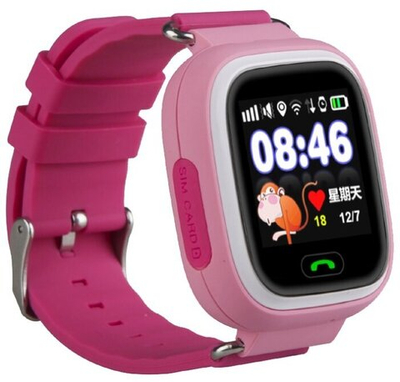Детские умные часы Smart Baby Watch Q90 Wi-Fi, розовый