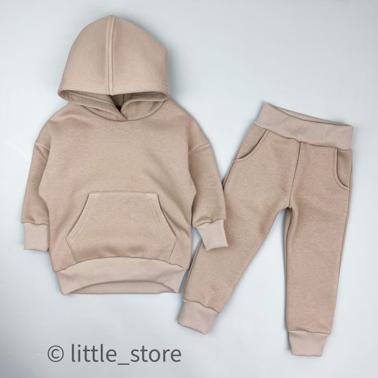 Комплект из футера с начесом "Simple" Латте