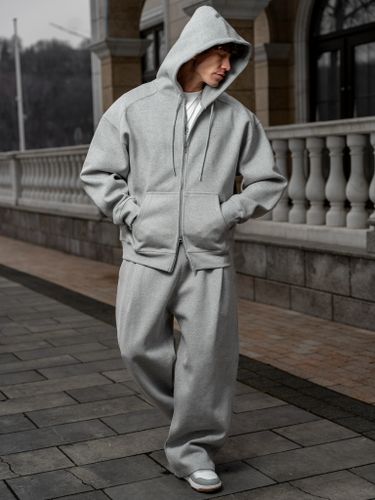 Серые спортивные брюки с защипами Laine