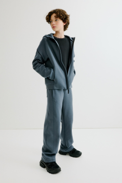 H&M Спортивная толстовка DryMove™ с капюшоном и застежкой-молнией, пыльно-голубой