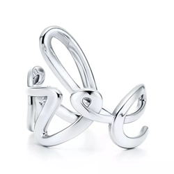 Браслет - кафф из серебра, Tiffany 💠 Grafiti Love