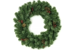 Венок MOROZCO Новогодний-16 зеленый, с шишками и ягодами, ПВХ ВН-16