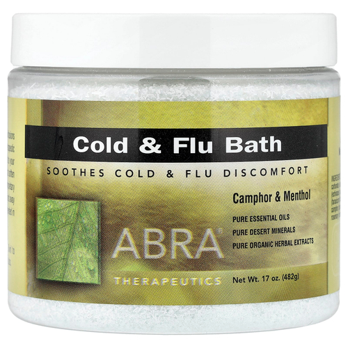 Abra Therapeutics, Для ванн от простуды и гриппа, камфора и ментол, 482 г (17 унций)