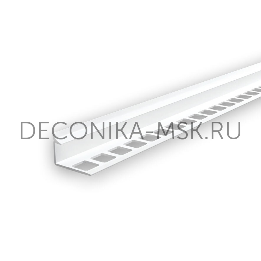 Раскладка для плитки внутренняя DECONIKA 10мм 2.5м Белый глянцевый, Д-Пл10-В-001БГ