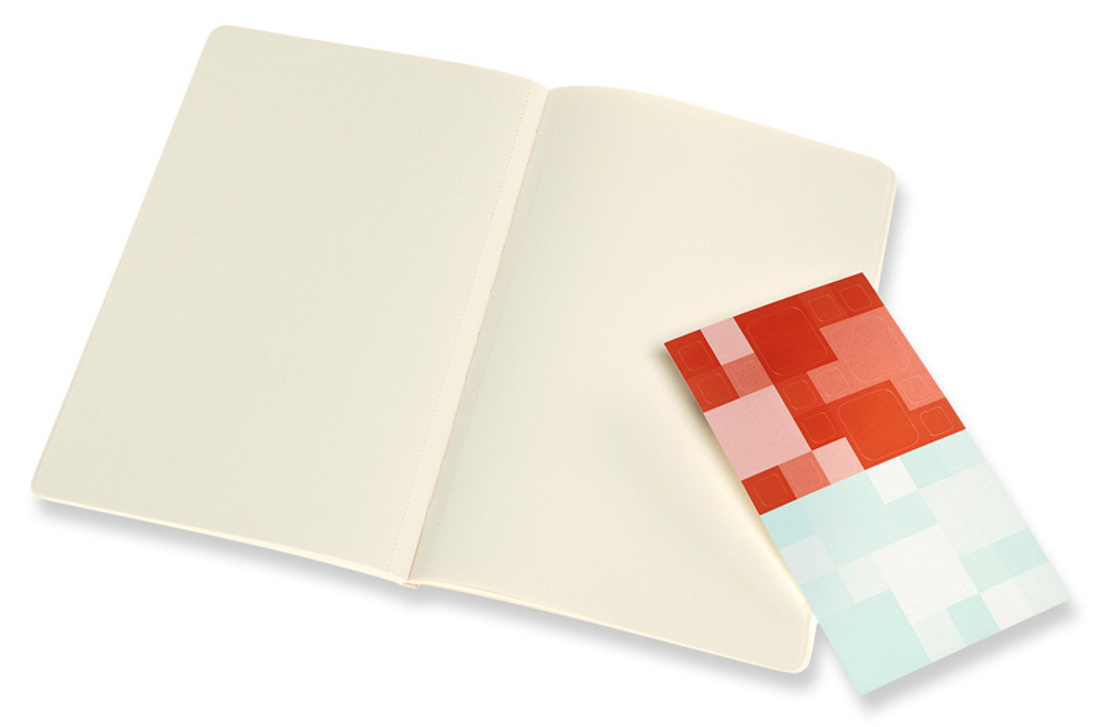 Блокнот Moleskine VOLANT QP723F16B24 Large 130х210мм 96стр. нелинованный мягкая обложка оранжевый/голубой (2шт)