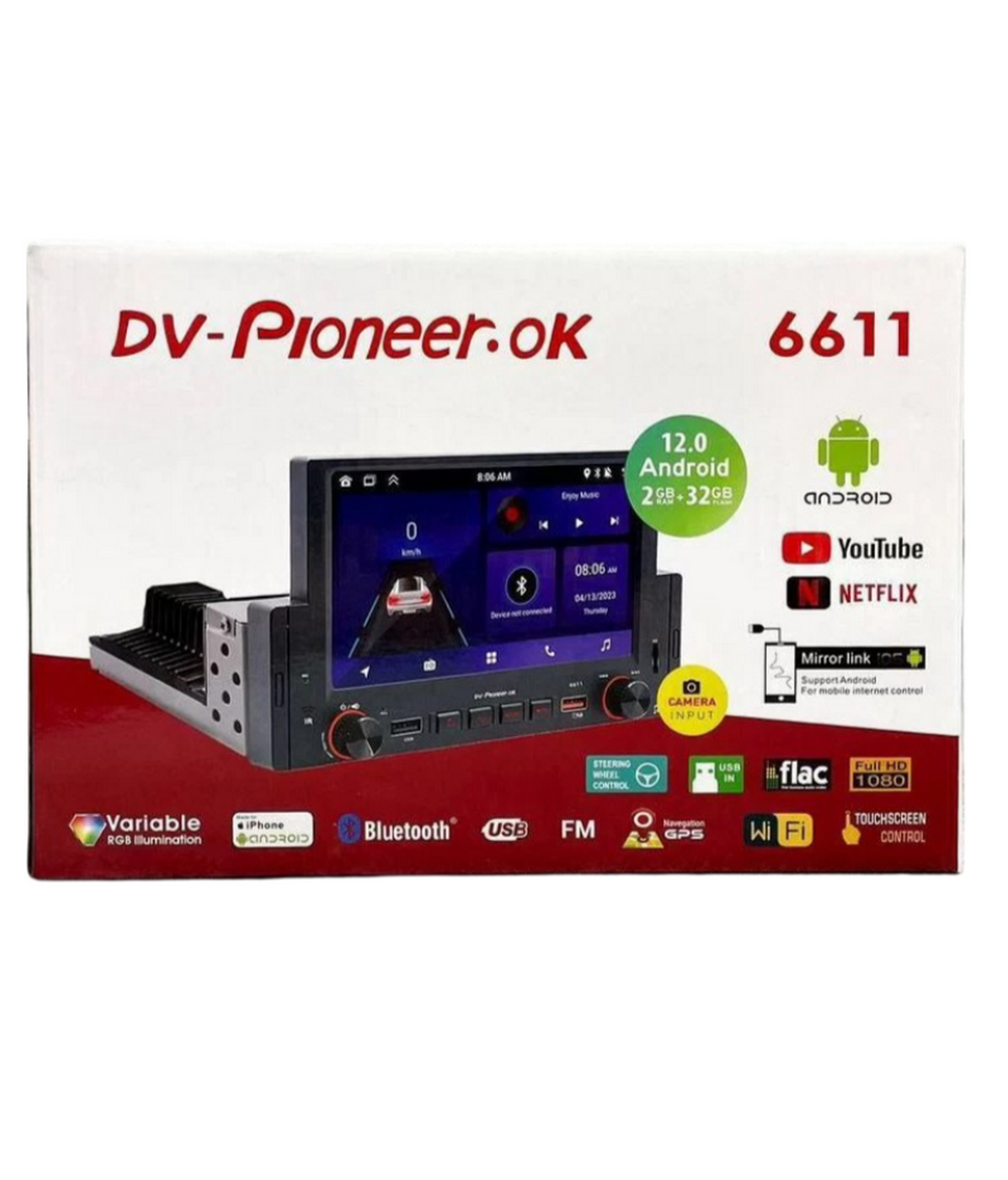 Автомагнитола с экраном 7" Android 2+32GB Wi-Fi RGB DV-Pioneer.OK