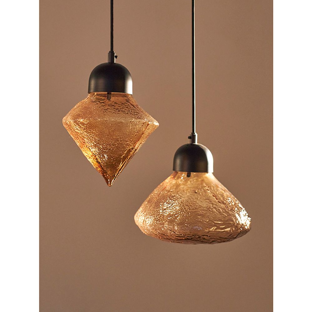 Светильник подвесной Frozen Light, Ø25 см, янтарный