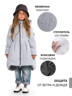Пальто демисезонное стеганое утепленное мембрана