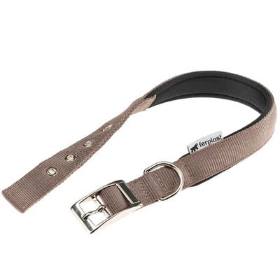 Ошейник daytona c30/55 с мягкой подкладкой, коричневый