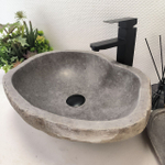 Каменная раковина из речного камня RS-63653 (49*38*15) 0122