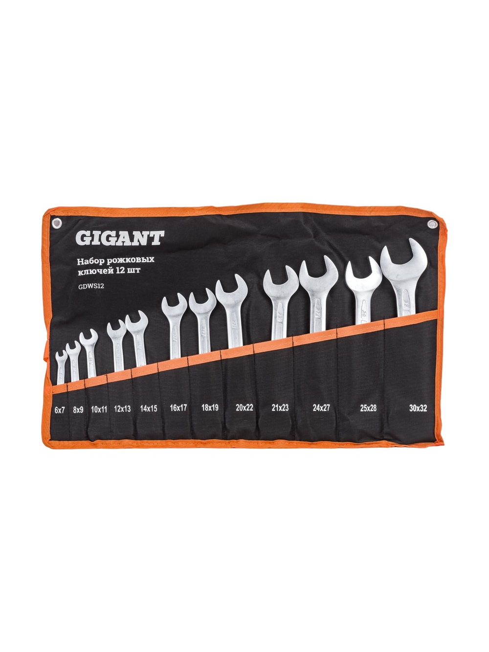 Набор рожковых ключей 12 шт Gigant, Сталь Cr-V, 6-32мм, GDW12
