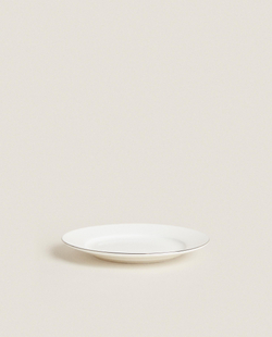 Zara Home тарелка пирожковая из костяного фарфора, цвет золотой, 16.8 см