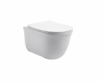 Унитаз с инсталляцией Aquatek Классик SET AQUATEK КЛАССИК-009 4в1 с белой кнопкой, с крышкой микролифт, безободковый