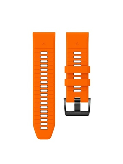 Ремешок двухцветный QuickFit 26 мм для Garmin Fenix 7x/6x/5x/5x plus/3, Descent, Tactix, Enduro, D2, Instinct 2X силиконовый (S26-PRO7X-2-ORGB)
