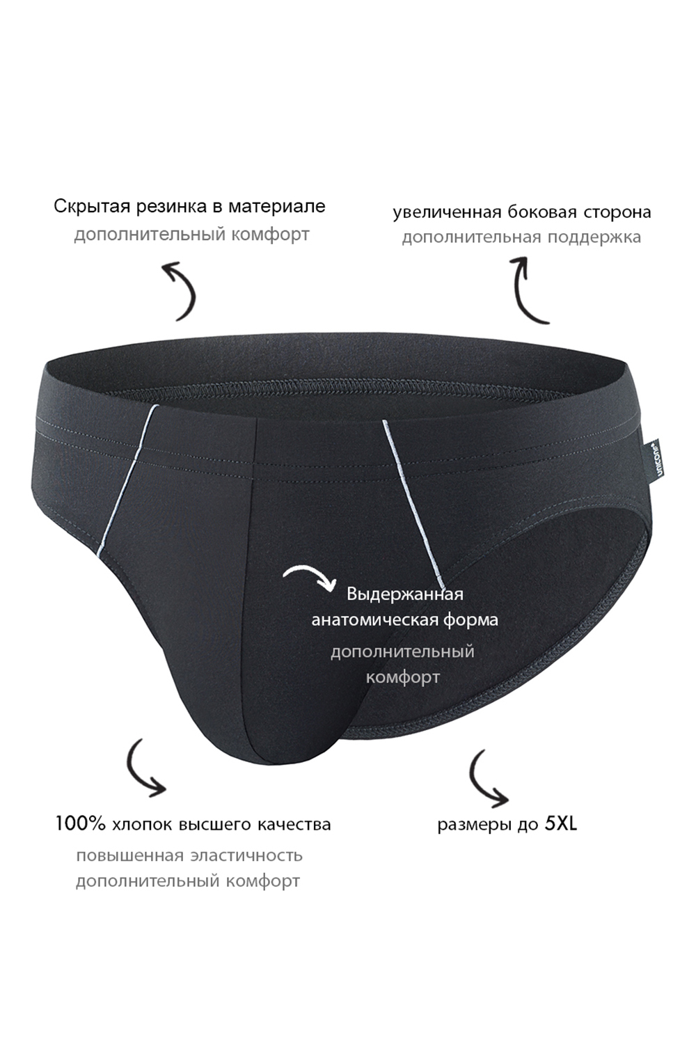Мужские трусы PB41 Черный Uniconf
