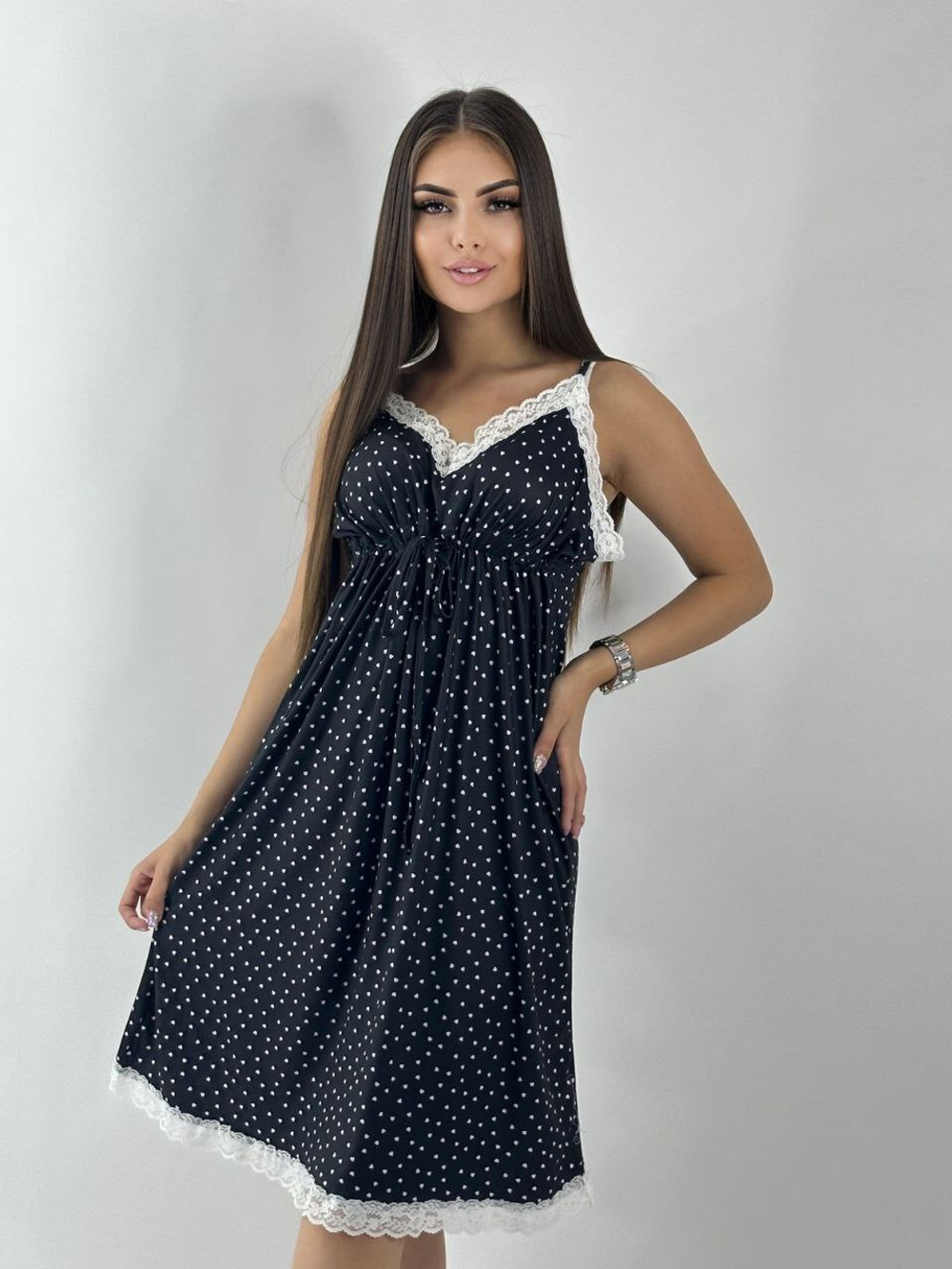 Сорочка б/в на бретели А0063