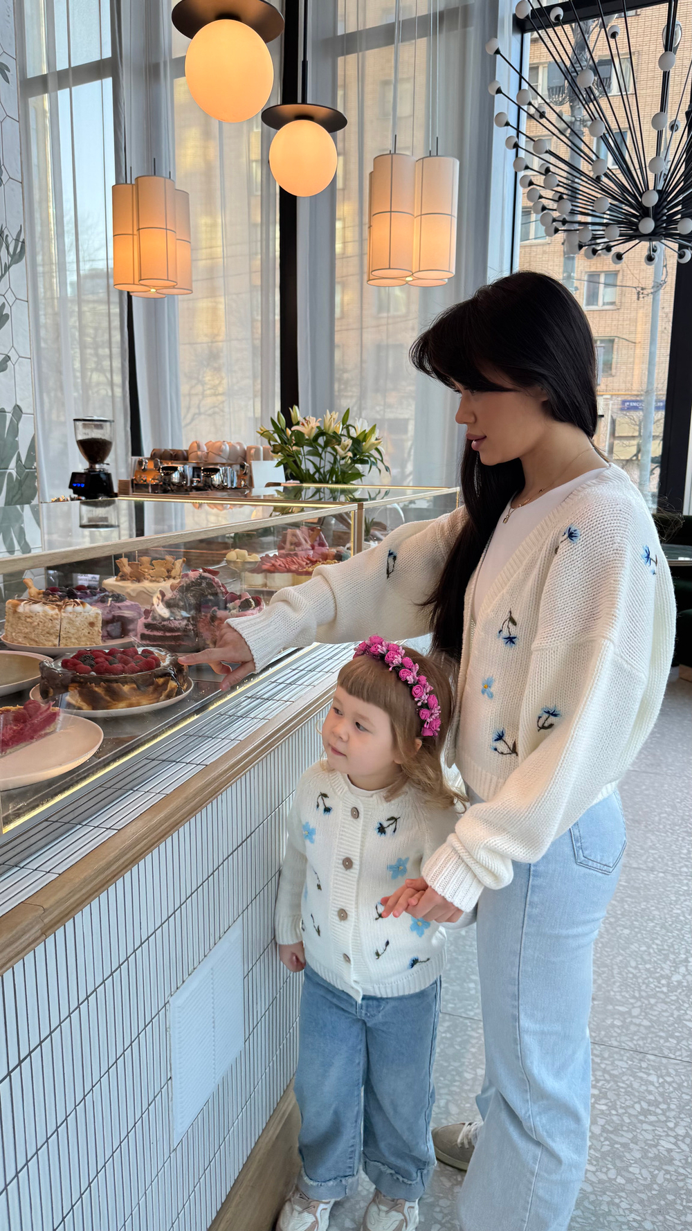 Кардиган с цветами детский